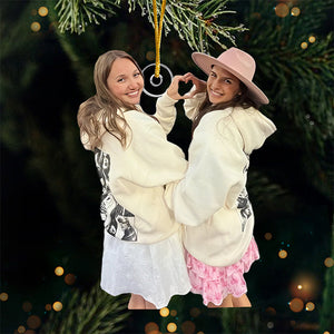 Photo personnalisée Profitez de la plus belle mélodie ensemble - Ornement personnalisé Bestie personnalisé - Forme personnalisée en acrylique - Cadeau de Noël pour meilleures amies, BFF, sœurs