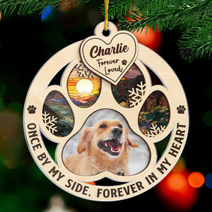 Photo personnalisée « Mon adieu le plus dur » - Ornement commémoratif personnalisé - Forme personnalisée en acrylique - Cadeau de Noël, cadeau de condoléances pour les propriétaires d'animaux et les amoureux des animaux