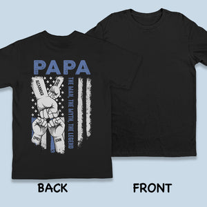 Nous sommes une équipe - T-shirt, sweat à capuche, sweat-shirt unisexe personnalisé avec imprimé au dos - Cadeau de fête des pères, d'anniversaire pour papa, grand-père