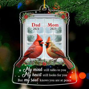 Mon esprit te parle toujours - Ornement commémoratif personnalisé - Forme personnalisée en acrylique - Cadeau de Noël, cadeau de condoléances pour les membres de la famille