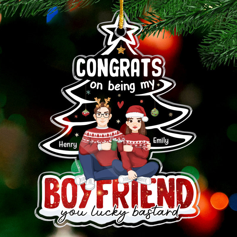 Tu es mon meilleur cadeau de Noël - Ornement personnalisé pour couple - Forme personnalisée en acrylique - Cadeau de Noël pour mari et femme, anniversaire