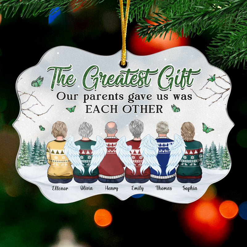 Le plus beau cadeau de Noël - Décoration personnalisée pour la famille - Acrylique en forme de Benelux - Cadeau de Noël pour les membres de la famille