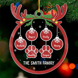 L'amour familial se réchauffe à Noël - Décoration personnalisée pour la famille - Forme personnalisée en acrylique - Cadeau de Noël pour les membres de la famille