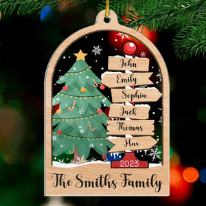 La plus belle période de l'année - Décoration personnalisée pour la famille - Forme personnalisée en acrylique - Cadeau de Noël pour les membres de la famille