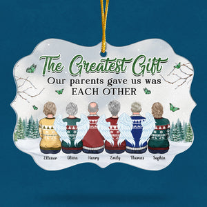 Le plus beau cadeau de Noël - Décoration personnalisée pour la famille - Acrylique en forme de Benelux - Cadeau de Noël pour les membres de la famille