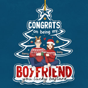Tu es mon meilleur cadeau de Noël - Ornement personnalisé pour couple - Forme personnalisée en acrylique - Cadeau de Noël pour mari et femme, anniversaire