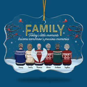 Little Moments Become Precious Memories - Family Personalized Custom Ornament - Acrylic Benelux Shaped - Christmas Gift For Family Members