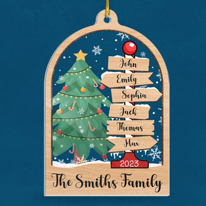 La plus belle période de l'année - Décoration personnalisée pour la famille - Forme personnalisée en acrylique - Cadeau de Noël pour les membres de la famille