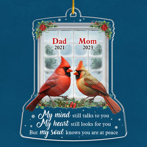 Mon esprit te parle toujours - Ornement commémoratif personnalisé - Forme personnalisée en acrylique - Cadeau de Noël, cadeau de condoléances pour les membres de la famille