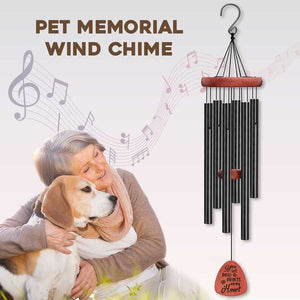 Empreintes de pattes sur mon cœur – Carillon éolien commémoratif – Cadeau de condoléances, cadeau pour les propriétaires d'animaux et les amoureux des animaux
