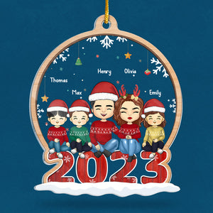 Lumières scintillantes et nuits douillettes - Décoration personnalisée pour la famille - Forme personnalisée en acrylique - Cadeau de Noël pour les membres de la famille