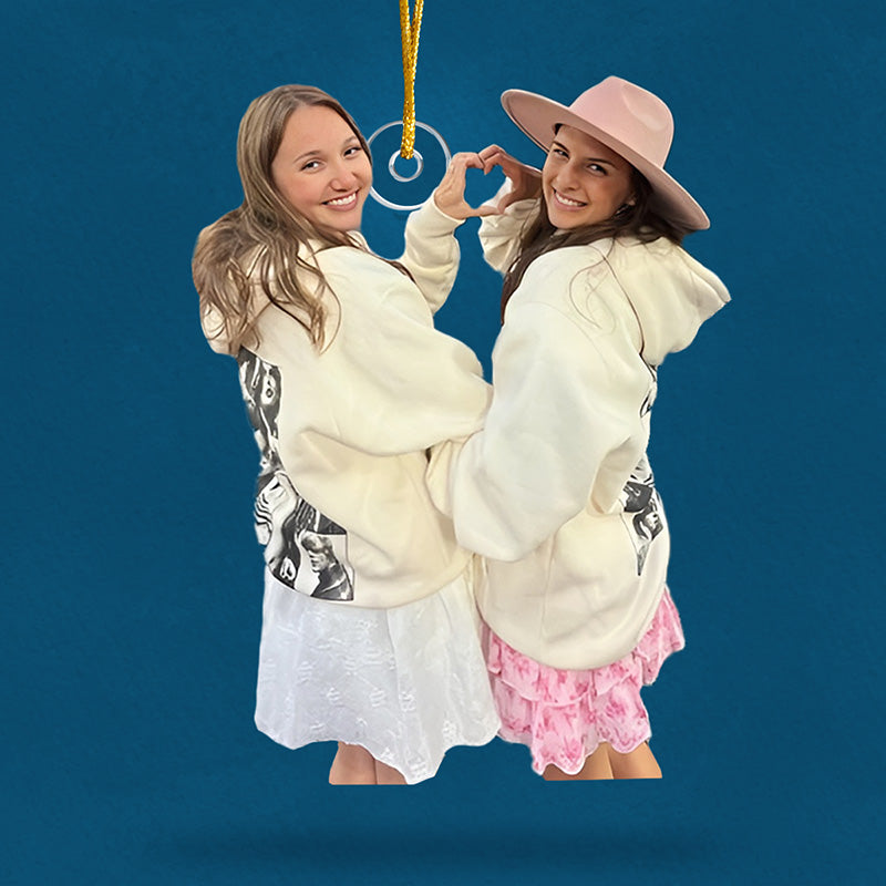 Photo personnalisée Profitez de la plus belle mélodie ensemble - Ornement personnalisé Bestie personnalisé - Forme personnalisée en acrylique - Cadeau de Noël pour meilleures amies, BFF, sœurs