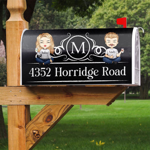 Nom de famille Adresse de la maison - Couverture magnétique personnalisée pour boîte aux lettres